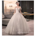 2017 Luxury China Vintage Lace Off-shoulder Appliqued Ball Gown Puffy Wedding Dress